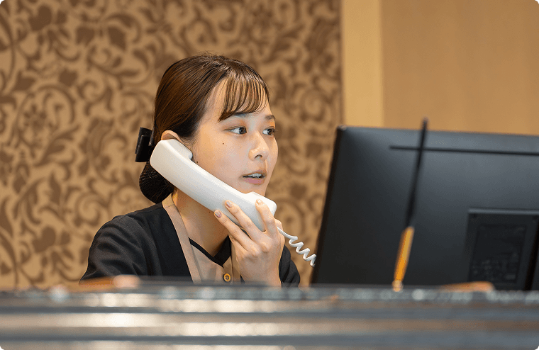 予約管理システムへの正確なデータ入力と空室状況のリアルタイム更新を実施します。